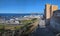 Scenic view from the York castle in Tangier at night