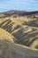Scenic view of Zabrskie point in the death valley in sunset mood