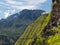 Scenic viewpoint on the way to Mafate in Reunion Island