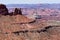 Scenic views along the Grand Viewpoint trail in Canyonlands National Park