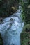 Scenic views of rapids of Aniene river near town of Subiaco, Italy