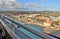 Scenic views of the town of Kralendijk, Bonaire seen from a cruise ship deck