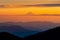 Scenic vivid sunset over the Mount Fuji, Japan