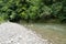 Scenic Waioeka Gorge and river landscape