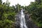 Scenic waterfall in the panoramic mountain landscapes in rural Kenya