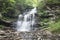 Scenic Waterfall in Ricketts Glen State Park in The Poconos in P