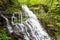 Scenic Waterfall in Ricketts Glen State Park in The Poconos in P