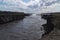 The scenic waterfall Selfoss in Iceland