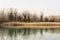 Scenic wetland landsape of nature reserve of river mouth Isonzo