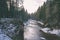 scenic wetlands with country lake or river in winter - vintage r