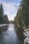 scenic wetlands with country lake or river in winter - vintage r