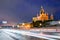 Scenic winter view the Uspenski Orthodox Cathedral in Helsinki Finland