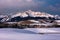 Scenic winter view of Wilson Peak in the San Juan Mountains