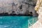 The scenic Zinzulusa cave and seascape in Salento, Apulia, Italy