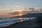 Scenic Zuma Beach vista at sunset, Malibu, California
