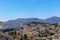 A scenics aerial view of the city of Marseille, bouches-du-rhone, France under a majestic blue sky and some white clouds