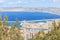 A scenics aerial view of the old port (vieux port) of Marseille, bouches-du-rhone, France under a majestic blue sky