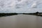 Scenics of the Chao Phraya river against sky in Chainat province of Thailand.