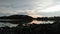 Scenics of lake with reflection of the evening sky.