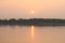 Scenics of the Mekong river in the morning during sunrise.