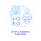 Scent and seasonal purchases blue gradient concept icon