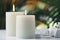 Scented White Vanilla Candles