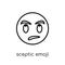 Sceptic emoji icon from Emoji collection.