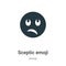 Sceptic emoji vector icon on white background. Flat vector sceptic emoji icon symbol sign from modern emoji collection for mobile