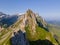 Schaefler Altenalptuerme mountain ridge swiss Alpstein alpine Appenzell Innerrhoden Switzerland,steep ridge of the