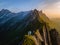 Schaefler Altenalptuerme mountain ridge swiss Alpstein , Appenzell Innerrhoden Switzerland,steep ridge of the majestic