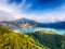 Schafberg and Lake Mondsee in Salzkammergut, Austria