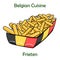 Schale mit Pommes frites. Belgian fried potatoes