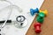 Schedule or appointment for medical exam or meet the doctor for health check up concept, colorful thumbtack or pushpin with white