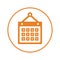 Schedule icon, appointment, orange color, calendar, day, event, month, plan