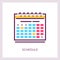 Schedule icon. Planning and timemanagment. Vector.