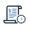 Schedule payment, invoice icon. Simple editable vector illustration