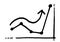 Schedule to overcome the crisis. Hand drawing. Fragment of a business scheme. Scheme of progress and recession.