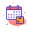 Scheduled delivery, event, time, calendar fully editable vector icon