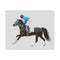 Scheme for creativity cross stitch horse jockey jumps on the fabric on the Hoop drawing sports