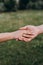 Scheme of handshaking and distancing in psychology and the science of body