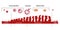 Scheme of ovulation. Female menstrual cycle, phases