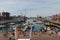 Scheveningen harbour during sail event of visit from tall ships