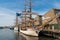 Scheveningen harbour with tall ship Europa during sail event of visit from tall ships