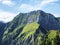 Schiberg mountain above the Oberseetal valley and in the Glarus alps mountain masiff, Nafels Naefels