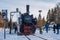 SCHIERKE, SAXONY-ANHALT / GERMANY - JANUARY 19, 2019: famous and historic Brockenbahn at Schierke train station at Harz Mountains