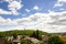 Schillers Lookout near Kryry, Czech republic with blue cloudy sky