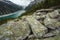 Schlegeis Stausee lake view. Zillertal, Austria, Europe