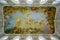 Schleissheim, Germany - July 30, 2015: Fresco painted ceiling inside palace revealing stunning artistic details and