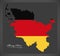 Schleswig-Holstein map of Germany with German national flag illustration