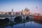 Schlossbrucke Bridge with Berlin Cathedral and Fernsehturm TV Tower at sunset - Berlin, Germany